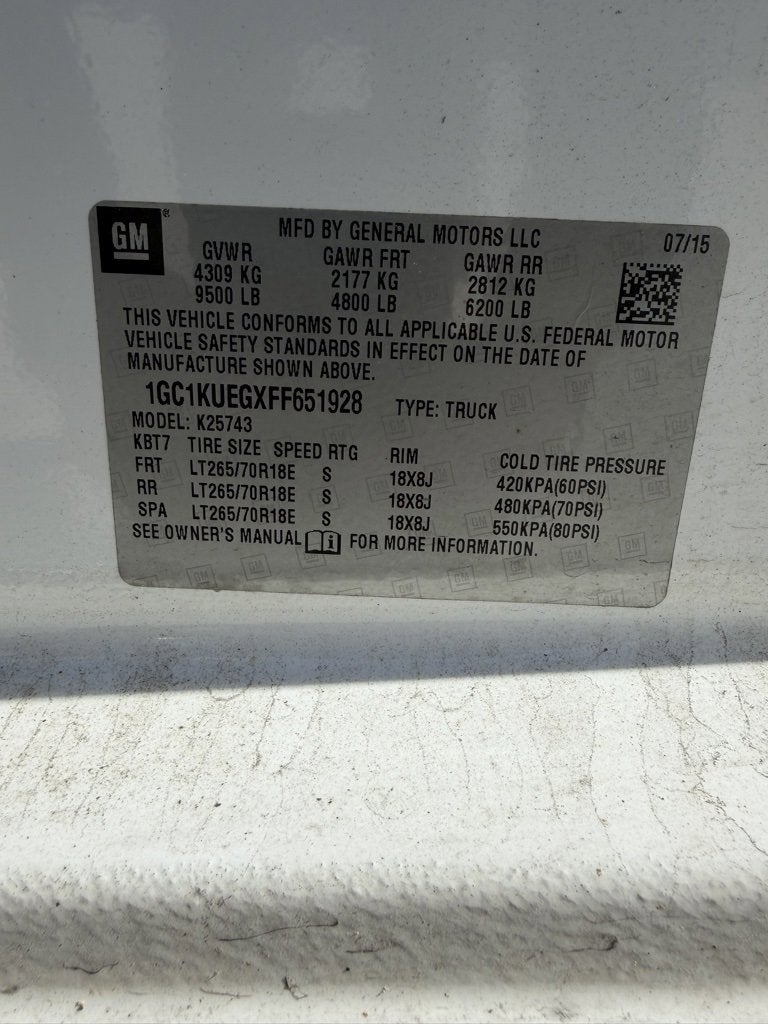 2015 Chevrolet Silverado 2500 HD Work Truck