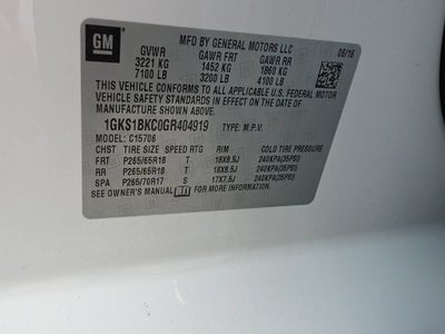 2016 GMC Yukon SLT