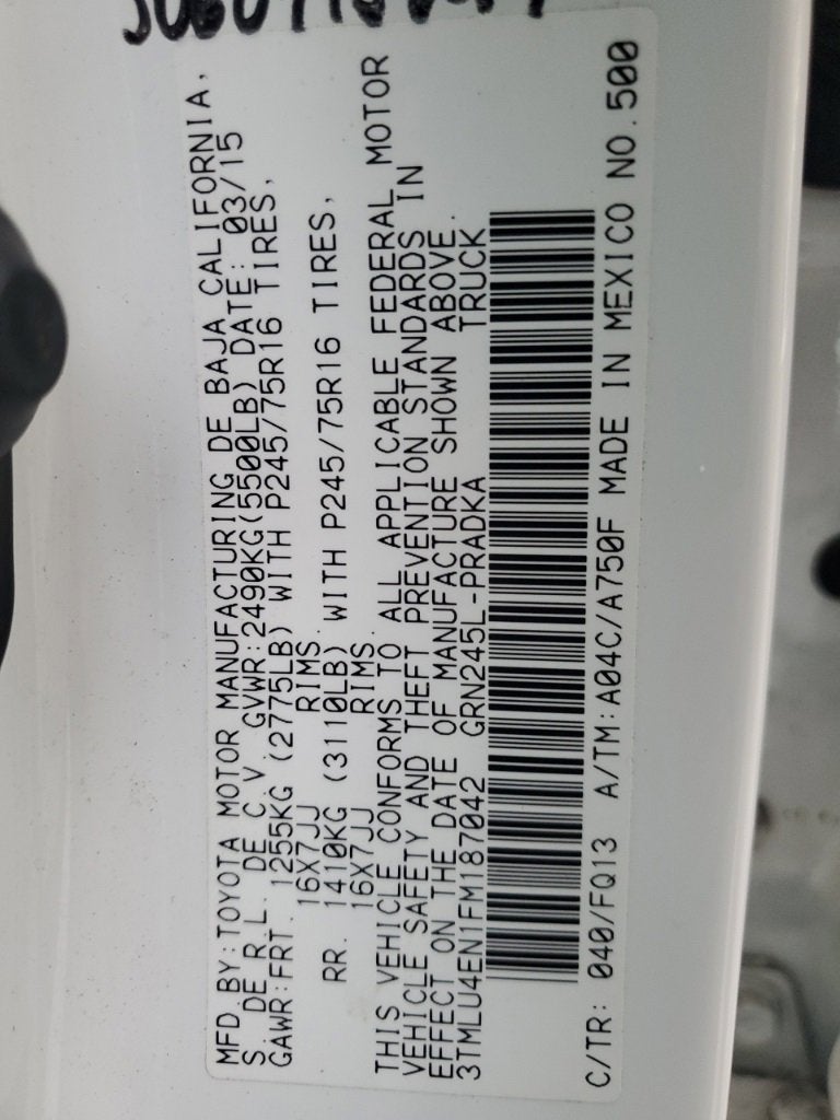 2015 Toyota Tacoma Base