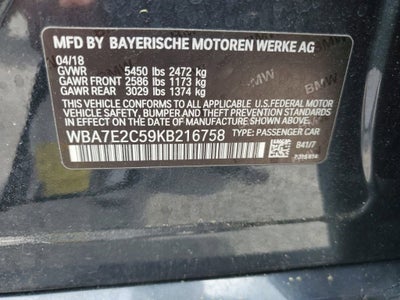2019 BMW 7 Series 740i