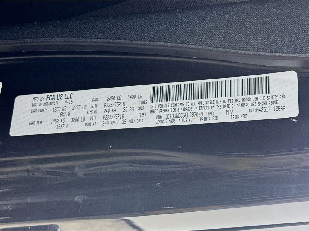 2015 Jeep Wrangler Unlimited Sport