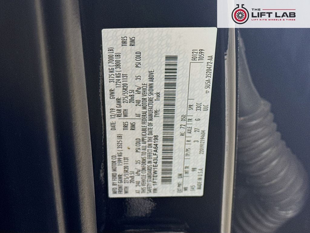 2020 Ford F-150 Platinum Lift Lab