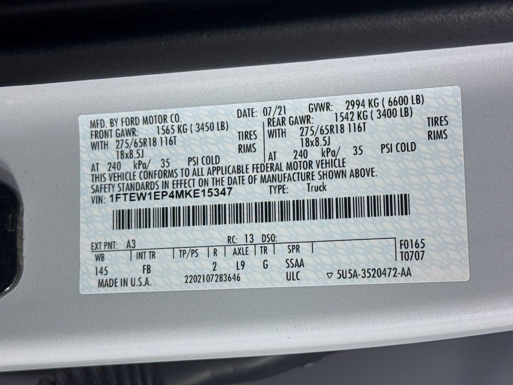 2021 Ford F-150 XLT