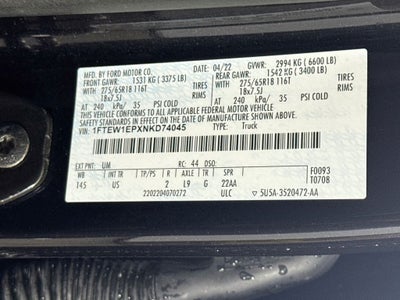 2022 Ford F-150 XLT