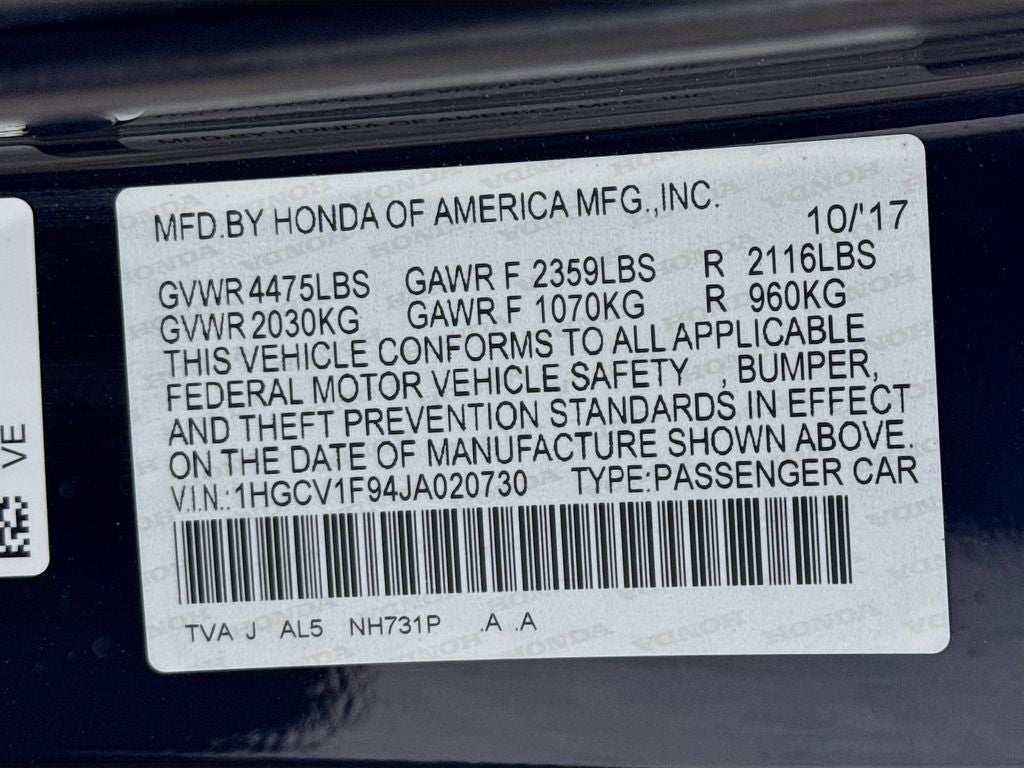 2018 Honda Accord Touring