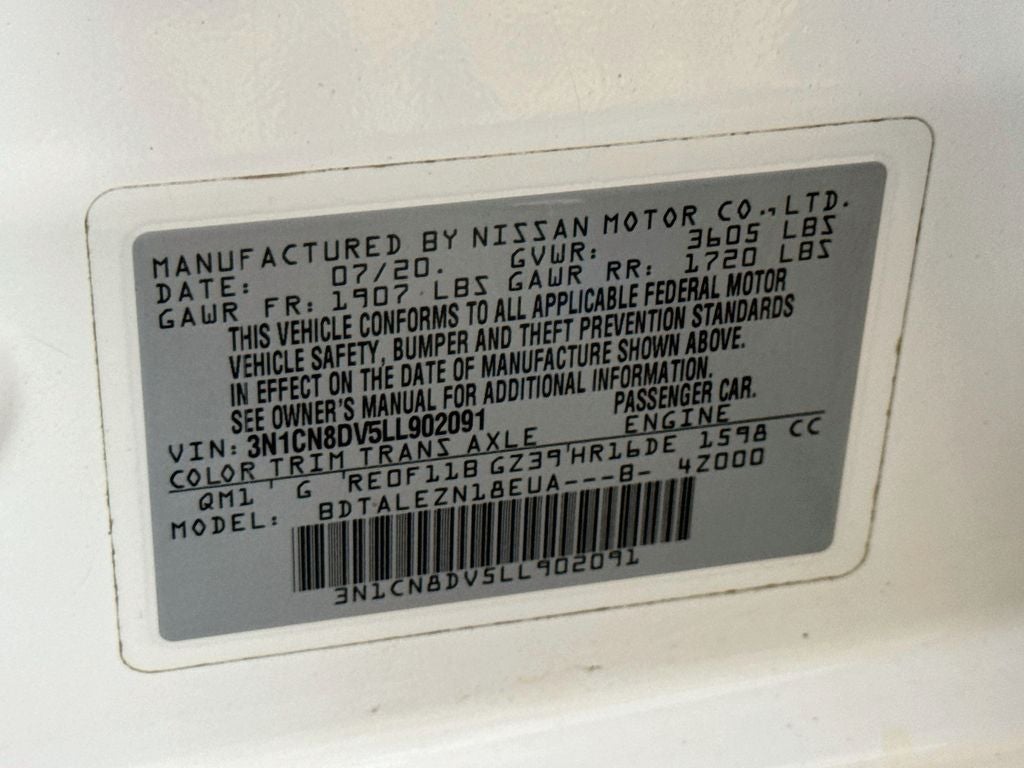 2020 Nissan Versa 1.6 S
