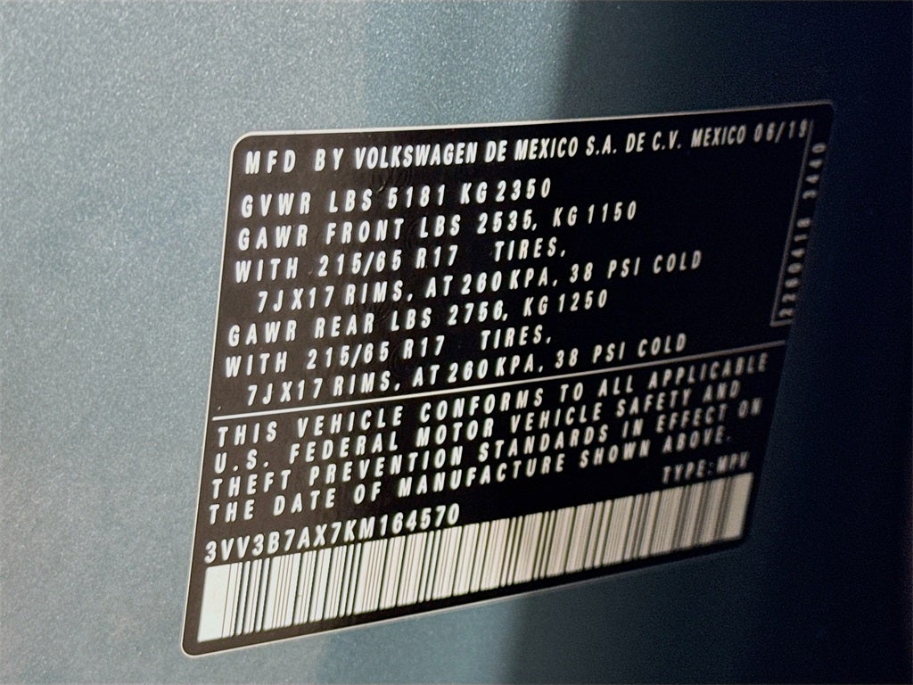 2019 Volkswagen Tiguan 2.0T SE