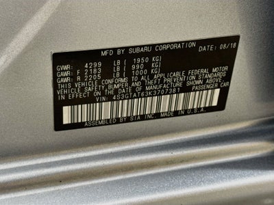 2019 Subaru Impreza 2.0i Limited