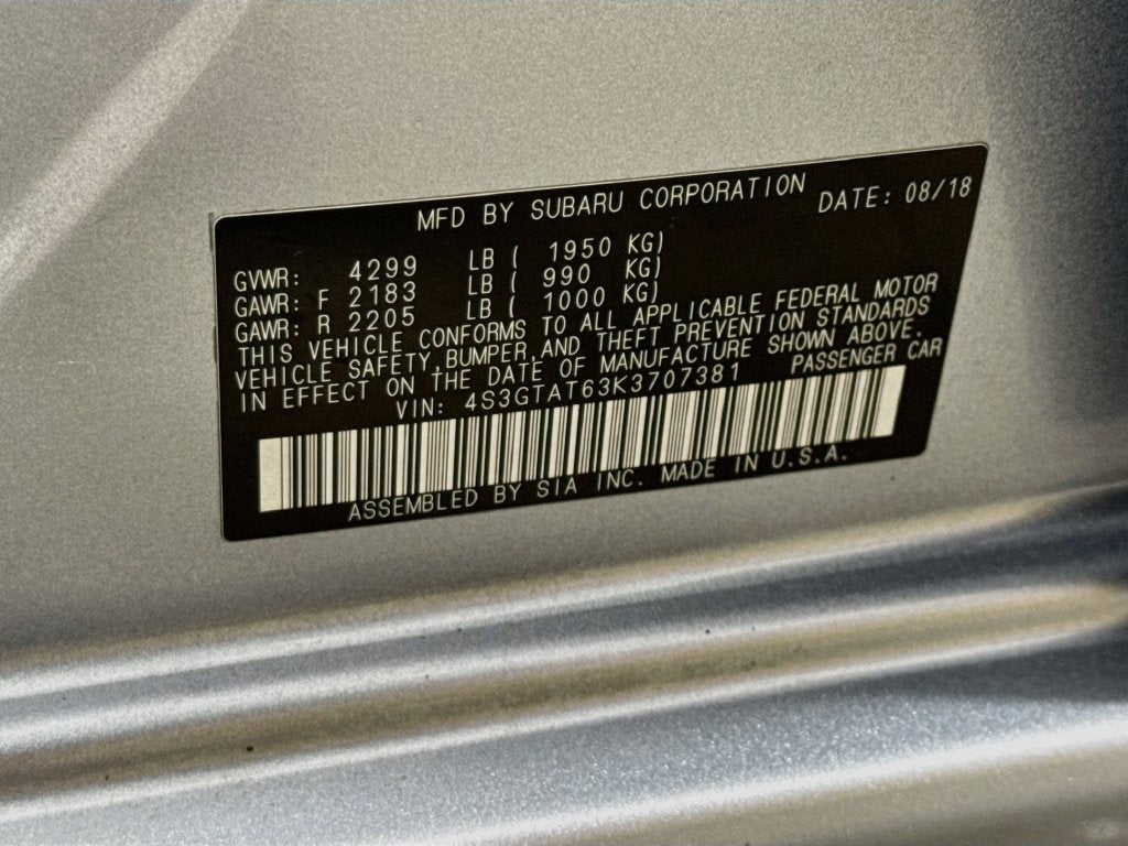 2019 Subaru Impreza 2.0i Limited