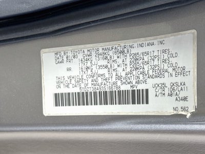 2003 Toyota Sequoia Limited