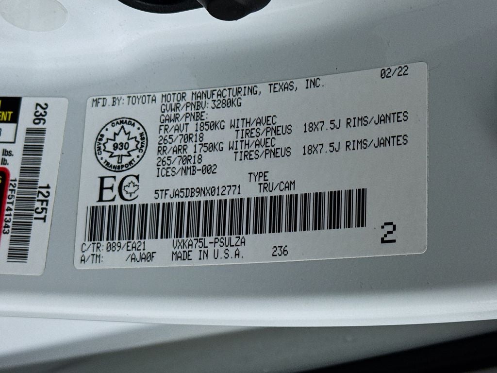 2022 Toyota Tundra Limited