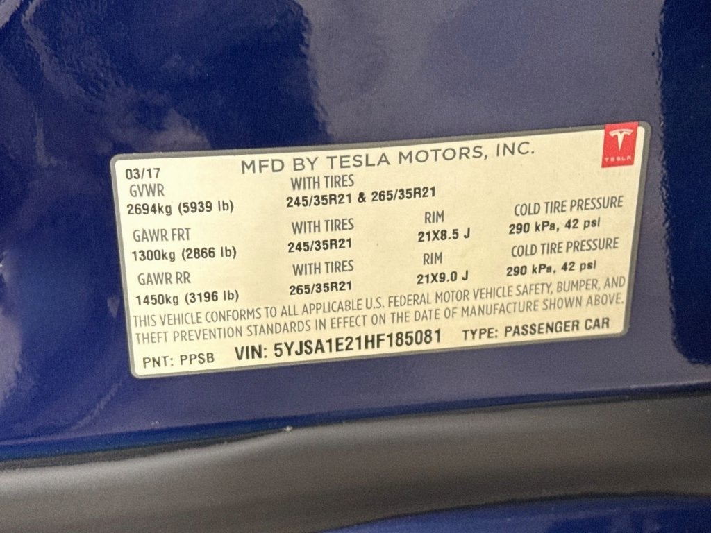 2017 Tesla Model S 100D